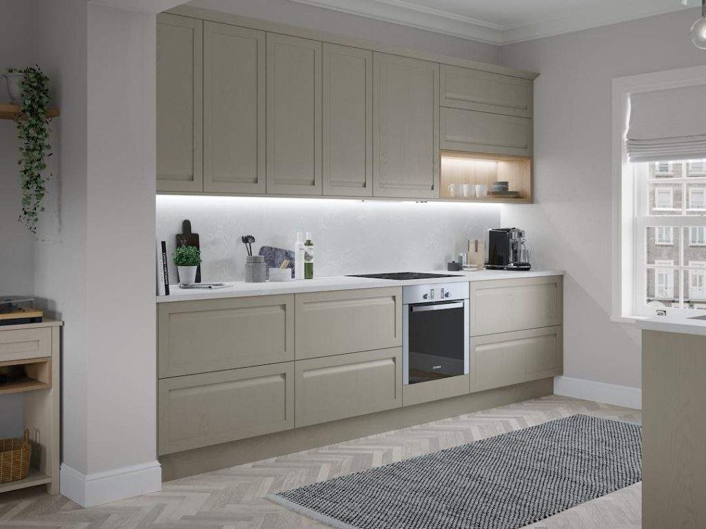 Harborne Shell And Stone Modern Kitchen Refurbishment.